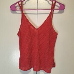 Pajamagram Silk Coral Floral Embroidered Top